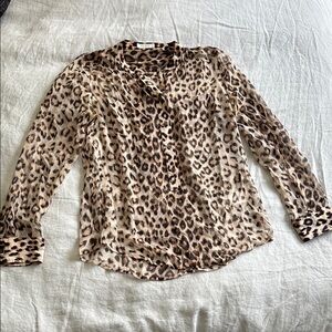 Equipment Silk Leopard Print Women's Top